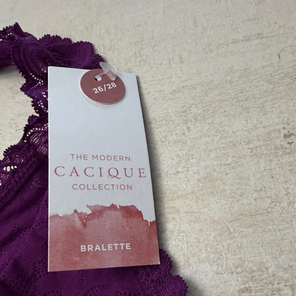 Cacique Deep Purple Lace Bralette. 26/28 - Picture 2 of 8